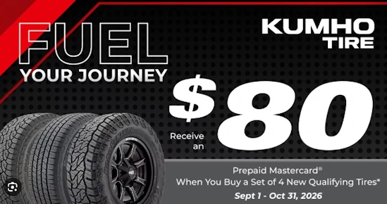 Kumho Tire Special September - October 2026