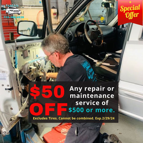 50 Off any repair or maintenance service of 500 or more